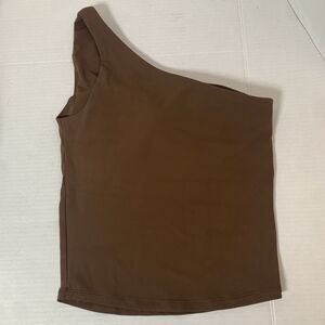 Womens Tank Tops Basic Seamless Ribbed Sleeveless One Shoulder Workout Yoga Top